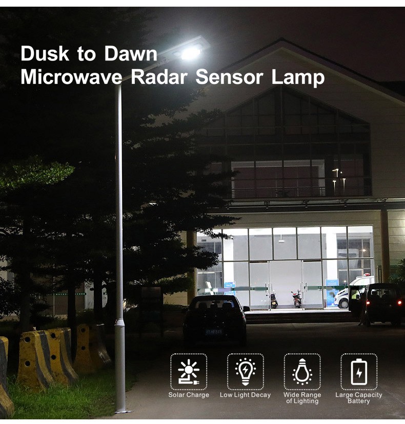 Đèn chiếu sáng cảm ứng năng lượng mặt trời Lumens cao 30W