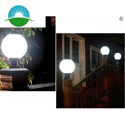 đèn pha LED năng lượng mặt trời nắp cột ngoài trời
